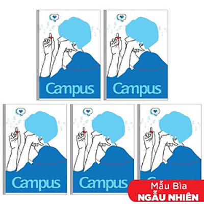Combo 5 Tập Couple B5 Kẻ Ngang Có Chấm 120 Trang ĐL 70g/m2 - Campus NB-BCOU120 (Mẫu Màu Giao Ngẫu Nhiên)