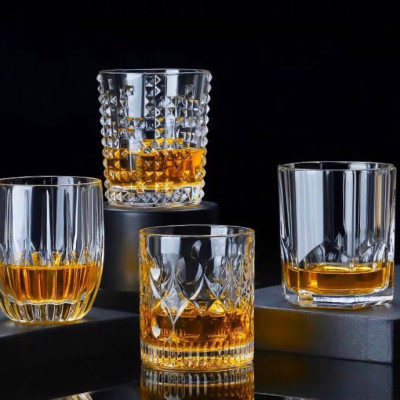 Bộ 6 ly  ( Cốc ) thủy tinh  uống nước cao cấp vân sọc - VD55