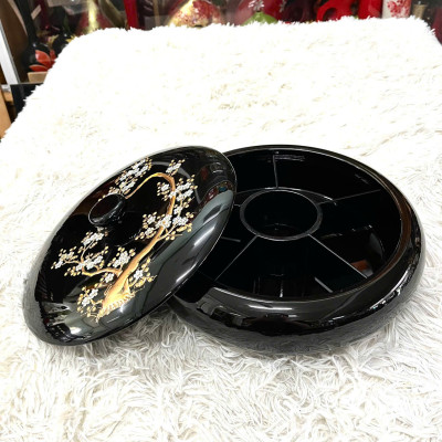 Hộp đựng bánh mứt 6 ngăn sơn mài Thanh Bình Lê hàng xuất khẩu đẹp, sang trọng