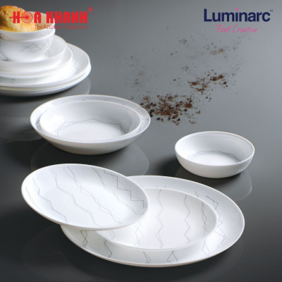 Tô Thủy Tinh Luminarc Marble 21cm đựng thức ăn, cường lực, kháng vỡ - Bộ 3 cái - P3757