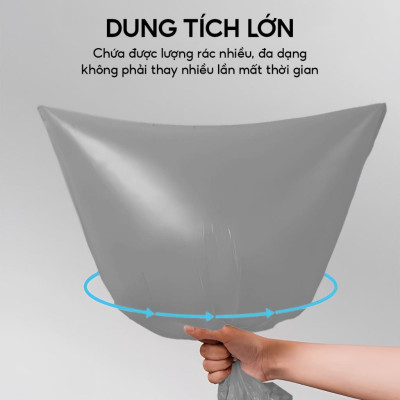 cuộn túi đựng rác có dây Top Gia PP tự huỷ sinh học thân thiện với môi trường