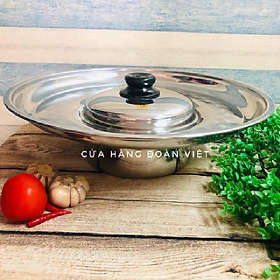 Nồi Lẩu Sống, Nồi Lẩu Mâm - Inox SUS 304 C.Lượng - Nồi 18 cm - Mâm Vành 40 cm - Dày, bóng, đẹp. Chuyên phục vụ Sp Gia dụ
