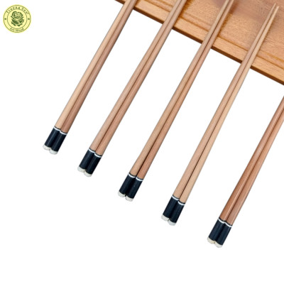 Bộ 10 Đôi Đũa Gỗ Sao Ghép Đầu Đen Cao Cấp - Đồ Gỗ Gia Dụng Thủ Công Mỹ Nghệ Thương Hiệu Trường Sơn