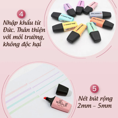 Bút dạ quang STABILO BOSS MINI 07 - Xanh lá phấn (116)