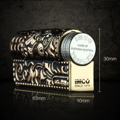 Vỏ Hột Quẹt Bật Lửa Xăng Đá Imco JT001B Thiết Kế Đẹp Đôc Lạ - Dùng Xăng Bấc Đá Cao Cấp