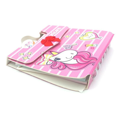 Sổ Lò Xo Có Nút Bấm Unicorn 1257 - Màu Hồng