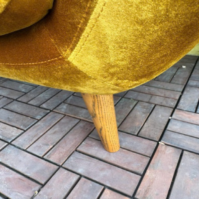 Sofa băng bọc nhung SM26CT Juno Sofa KT Ngang 183 x Sâu 79 x Cao 46 / 84 cm - Màu vàng 