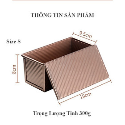 Khuôn làm bánh mì sandwich có nắp kiểu vân gợn sóng - dụng cụ làm bánh gia đình