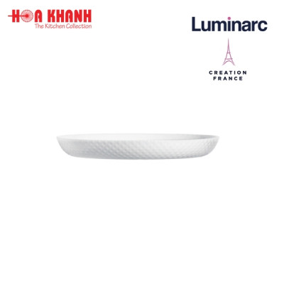 Đĩa Thủy Tinh Luminarc Precious 19cm đựng thức ăn, chịu nhiệt, kháng vỡ - Bộ 3 đĩa - Q1661