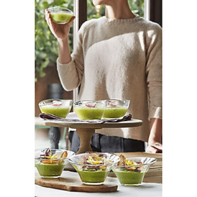 Chén kem thủy tinh alfa - beta 25cl - màu trắng