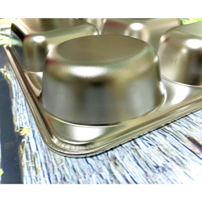 Khay cơm inox 5 ngăn sâu lớn SUS304 (33,5 x 23 x 4,5cm)