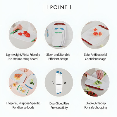 Thớt nhựa Biju 2 mặt CB-BJ size nhỏ/vừa/lớn - Chất liệu nhựa cao cấp, bền nhẹ - Hàng nhập khẩu chính hãng