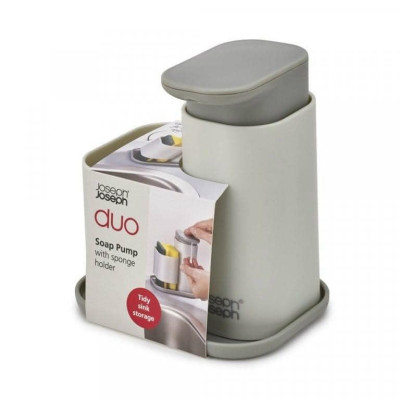 Bình bơm xà phòng kèm ngăn đựng miếng rửa chén Joseph Joseph Duo Hàng chính hãng