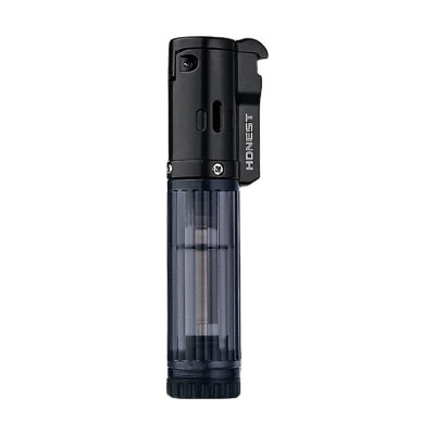 Vỏ Hột Quẹt Bật Lửa Gas Khò Tia HONEST BCZ-497 Thân Nhựa Trong Suốt Độc Đáo Bánh Xe Đánh Lửa Nhẹ