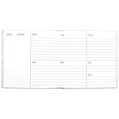 Sổ Weekly Plan Khổ Vuông 144 Trang 130gsm + Kèm Sticker Composition Collection - Crabit Notebuck 1595 - Xanh Mint