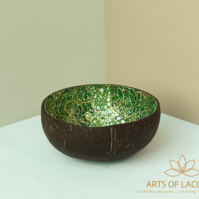 Bát Gáo Dừa Lục Bảo Dát Vàng