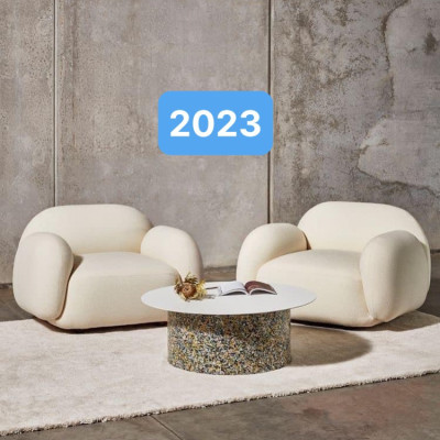 Sofa đơn Homesweet Tundo 70 x 70 x 70 cm Vải lông cừu