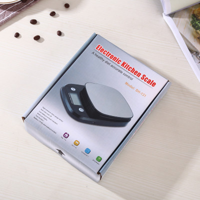 Cân điện tử 5kg-0.1g màu bạc và đen 20x15cm - Hàng chính hãng