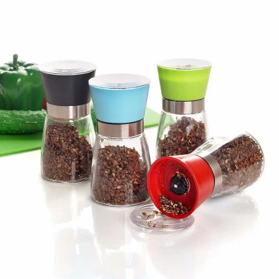 Lọ xay tiêu thủy tinh, lưỡi sứ  - Màu ngẫu nhiên