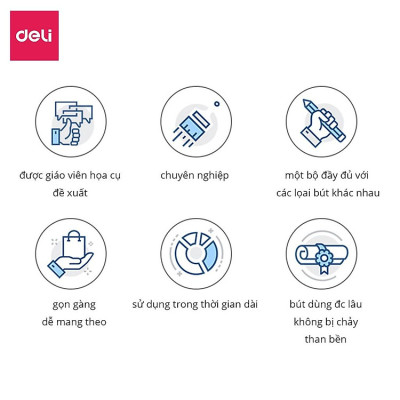 Bộ Dụng Cụ Vẽ Phác Thảo 27 Phụ Kiện Deli - Vẽ Mỹ Thuật - 1 Bộ - 58125