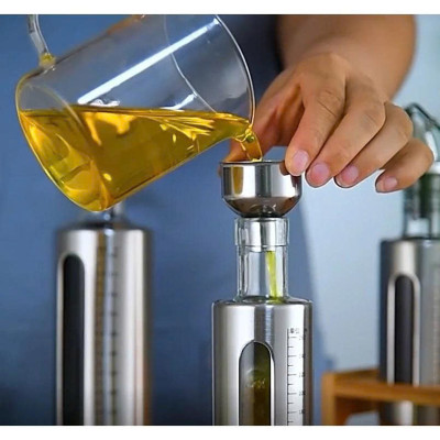 Bình Rót Gia Vị Dầu Ăn, Nước Mắm  200ML – Chai Thủy Tinh Bọc Inox Sang Trọng
