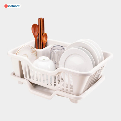 Rổ úp chén bát tiện ích Việt Nhật 44x27.5x17 (cm) - Hàng chính hãng
