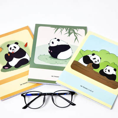Tập Học Sinh Fluffy Panda - Miền Nam - 4 Ô Ly - 96 Trang 80gsm - The Sun 01