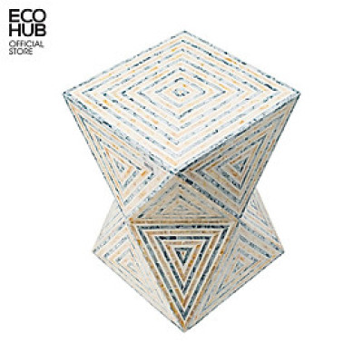 Bàn cà phê ECOHUB dạng nhỏ chất liệu khảm trai, thích hợp trang trí, làm việc | (Coffee Table) E00397