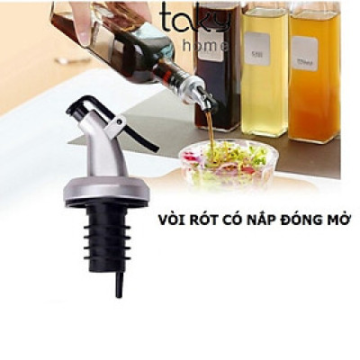 Vòi Rót Dầu Ô Liu, Nước Tương, Nước Mắm, Có Nắp Chặn Tiện Dụng Khi Nấu Ăn, Vòi Rót Rượu Nắp Cao Su Chắc Chắn. TakyHome 5230