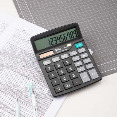 Máy tính để bàn 12 số Deli - 1 chiếc - E837-Chọn Màu