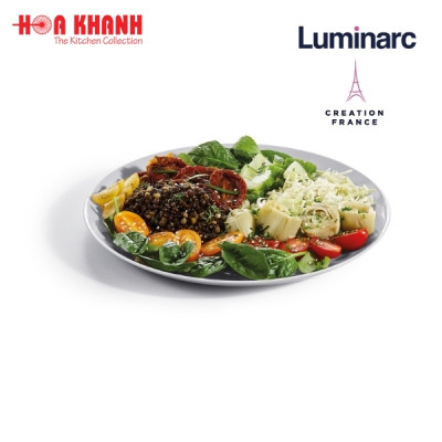 Đĩa Thủy Tinh Luminarc Diwali Granit 27cm đựng thức ăn, kháng vỡ, cường lực - Bộ 3 đĩa - P0705