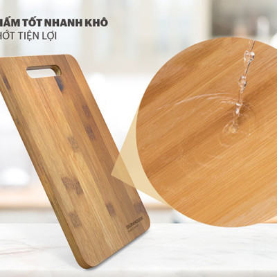 Thớt tre trúc tự nhiên ECO an toàn cho người sử dụng, thân thiện với môi trường, decor nhà bếp phong cách vintage- Bamboo Cutting board 