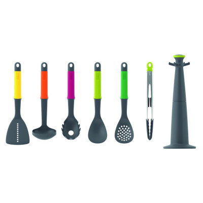 Bộ dụng cụ nấu ăn cao cấp 6 món Joseph Joseph 002362 - Elevate 6-piece Utensils Carousel Set with Tongs