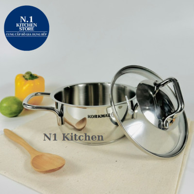 Nồi inox cao cấp thân thấp Korkmaz Perla - Hàng Chính Hãng
