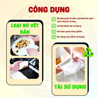Khăn giấy đa năng - 1kg dạng cuộn, lau bếp tiện lợi, thấm DẦU MỠ tốt, giấy thấm thực phẩm, bảo quản rau củ, giấy ăn