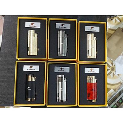 Vỏ Hột Quẹt Bật Lửa  Khò 3 Tia Kèm Đục COB-360 Thiết Kế Nhỏ Gọn Tiện Lợi Lửa Khò Mạnh Mẽ - Dùng Gas Cao Cấp (KHÔNG XĂNG KHÔNG GAS)