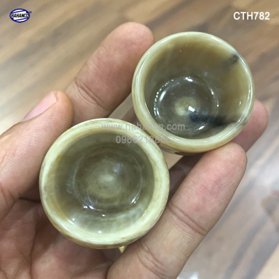 Chén sừng Trâu và bò Châu phi /uống Trà /R.ư.ợ.u (CTH782) thanh lọc giải độc và nhiệt cho cơ thể