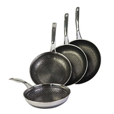 Chảo chống dính 2 mặt Inox 3 lớp đúc liền khối Blackcube Noon Song bếp từ 20/22/24/26cm