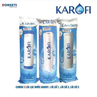 Combo 3 lõi lọc thô + 1 màng RO Karofi - Hàng Chính Hãng