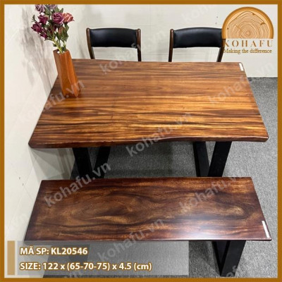 [KL20546] Mặt Bàn Dài Me Tây Tự Nhiên 1.2m