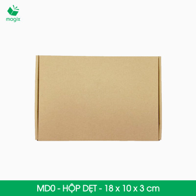 MD0 - 18x10x3 cm - 50 Thùng hộp carton trơn đóng hàng