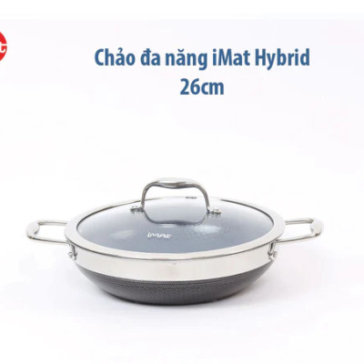 Chảo đa năng iMat Hybrid lòng xanh - Hàng chính hãng