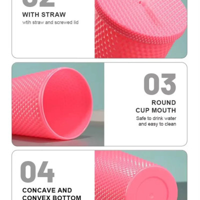 Ly nhựa kim cương 2 lớp 700ml BPA free - Hàng chính hãng