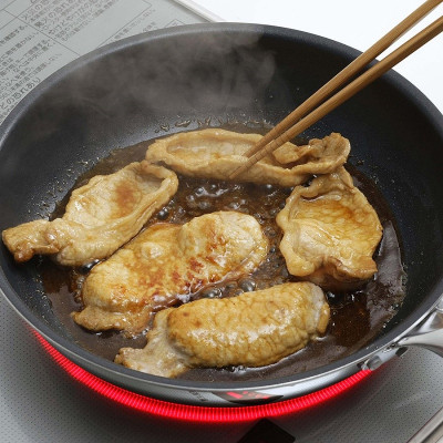 Chảo siêu chống dính, siêu nhẹ, đáy từ Show-A tráng Teflon - Made in Japan