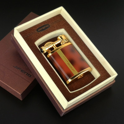 Vỏ Hộp Quẹt Bật Lửa Xăng Bấc Đá Jifeng JF-018 Họa Tiết Nâu Loang Đẹp Độc Lạ - Dùng Xăng Bấc Đá Cao Cấp