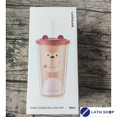 Ly nhựa 2 lớp LocknLock Animal 520ml