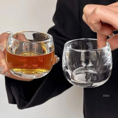 Bộ 6 Ly Chén Thủy Tinh Pha Lê Uống Trà Decor Trang Trí Dung Tích 80ml - HÀNG CHÍNH HÃNG MINIIN