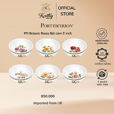 Portmeirion Botanic Roses Bát cơm 5