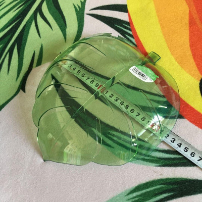 Combo 02 Đĩa nhựa pha lê màu xanh hình chiếc lá Yamada - Nội địa Nhật Bản