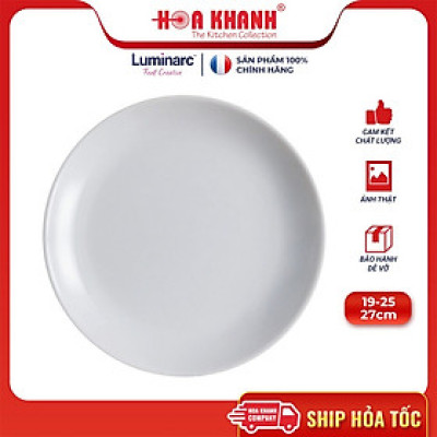 Đĩa Thủy Tinh Luminarc Diwali Granit 27cm đựng thức ăn, kháng vỡ, cường lực - Bộ 3 đĩa - P0705
